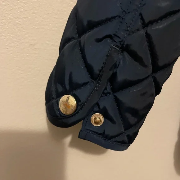 Girls Young Dimension Navy Quilted Jacket - Picture 5 of 7